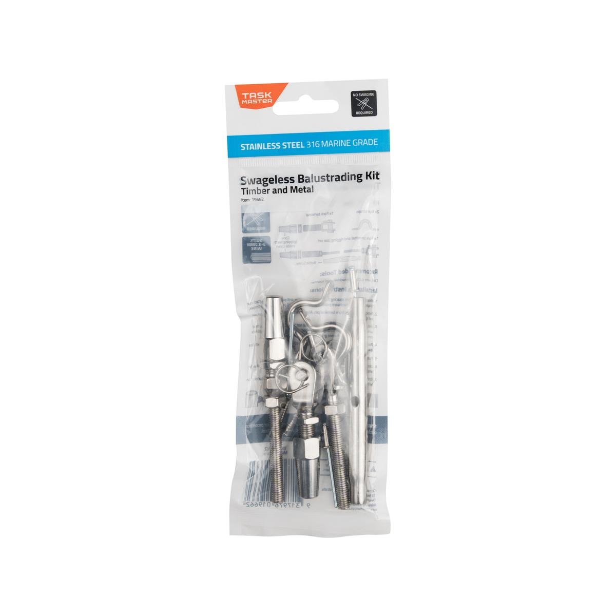 Taskmaster 316 Stainless Steel Swageless Balustrading Kit - Rust Resistant - SuperSaverAU - view 1