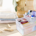 Tactix Medium A5 Storage Container with Divider 2L Plastic Stackable with Lid