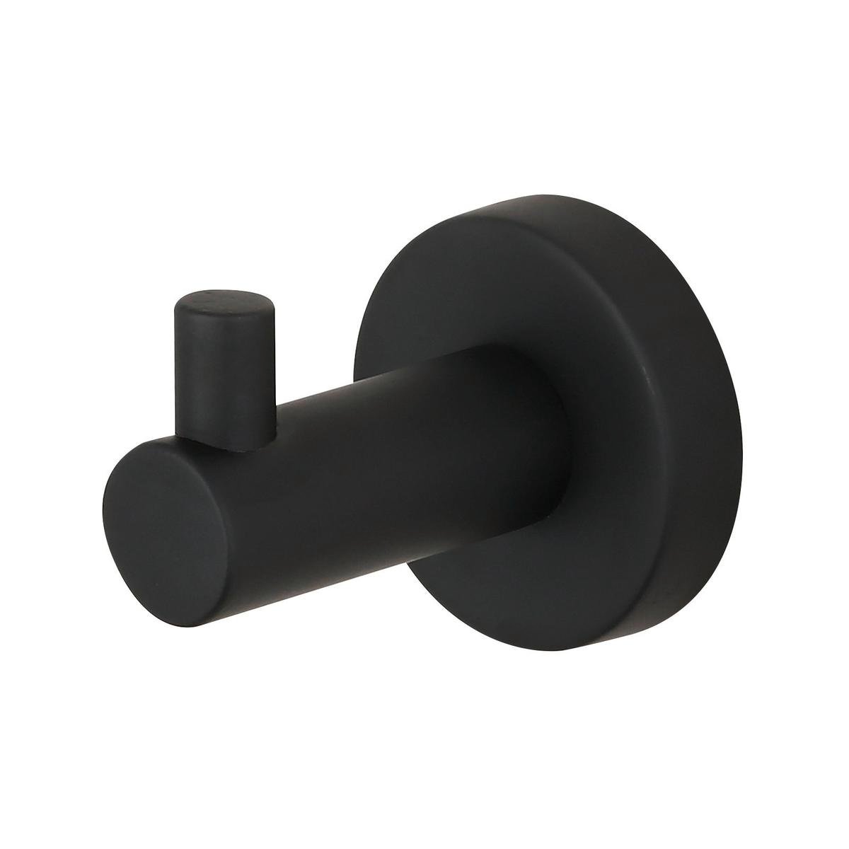 Mondella Matte Black Resonance Robe Hook - 46mm x 60mm - Durable Metal - SuperSaverAU - view 1