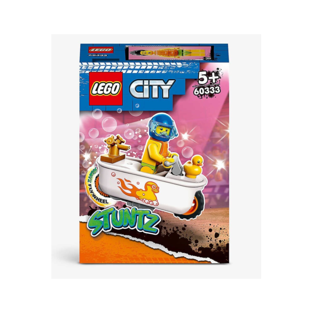 LEGO City Stuntz Bathtub Stunt Bike 60333 Sudsy Simon Racer Bath - SuperSaverAU - view 1