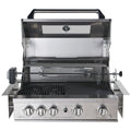 Smart Four Burner Built-In LPG BBQ - Stainless Steel, Rotisserie and Infrared Burner - 401WB-W