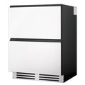 Artusi 127L single zone double drawer beverage chiller - stainless steel, holds 97 cans - AUBF620X