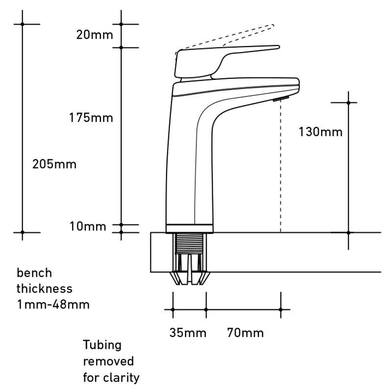 Billi B-5000 Boiling, Chilled and Sparkling Water XL Levered Dispenser - Urban Brass - 915100LUB