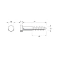 Zenith Hot Dip Galvanised Hex Head Coach Screws 12 Pack M12 x 75mm - SuperSaverAU - view 4