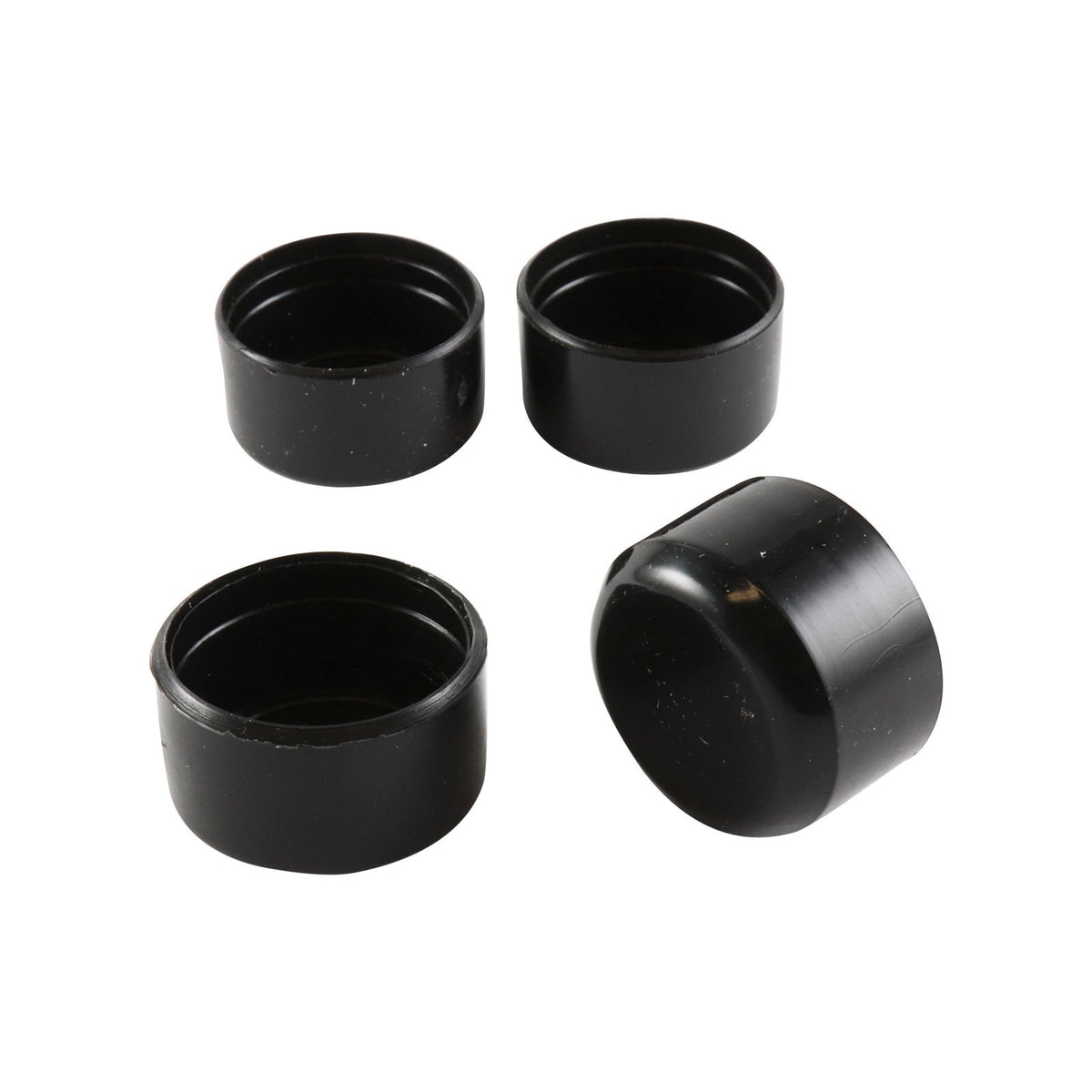 Surface Gard 25mm Black Round Plastic External Chair Tip - 4 Pack