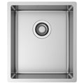 Artinox Radius 34 Single Bowl Sink - AISI 304 Stainless Steel, Overflow, Three Mounting Options - ARTRAD3440
