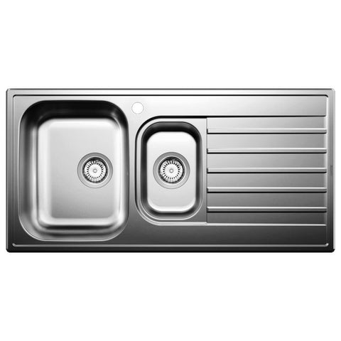 Blanco Livit II 6S Topmount Sink - 1 and 3/4 Bowl, Right Hand Drainer, Stainless Steel - 528221
