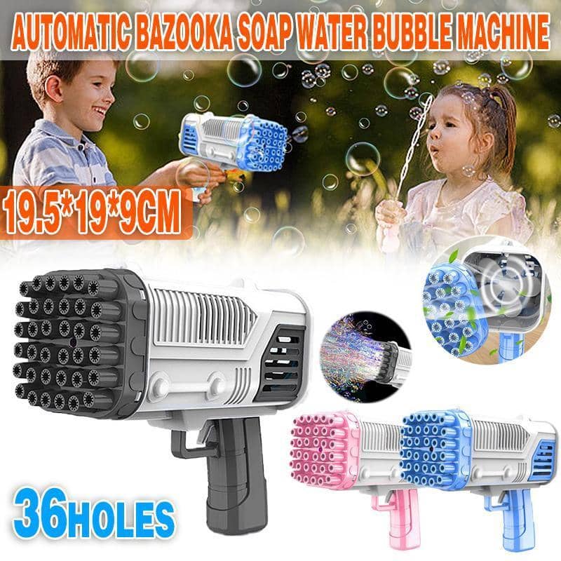 36-Hole Automatic Gatling Bubble Machine - Blue - view 2