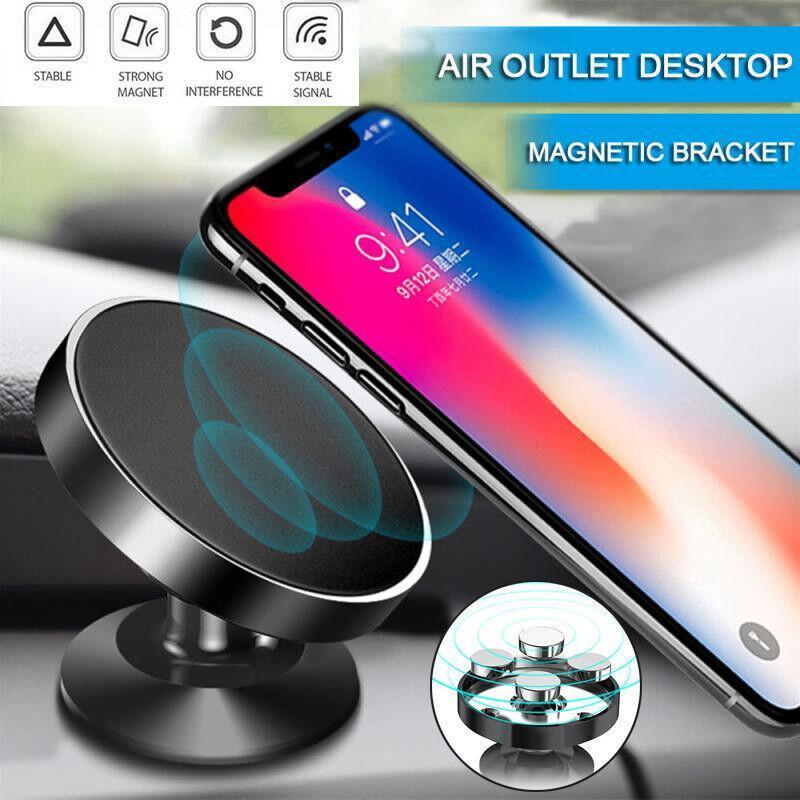 360-Degree Rotating Car Phone Holder Dashboard Mount Stand - Silver - view 2