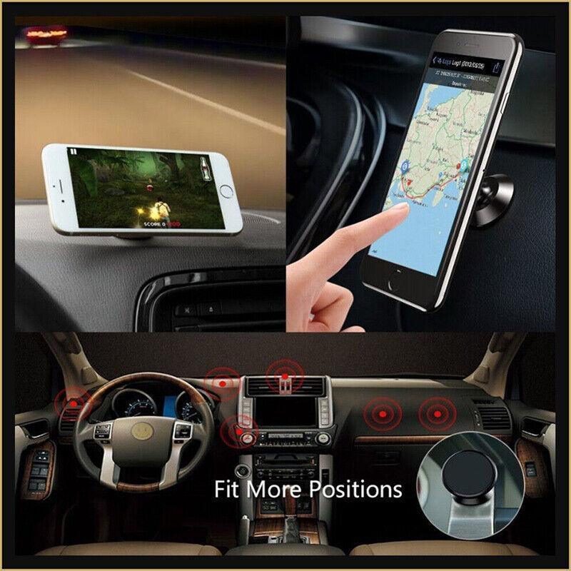 360-Degree Rotating Car Phone Holder Dashboard Mount Stand - Silver - view 5