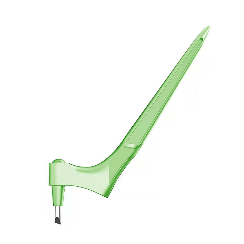 360-Degree Rotating Craft Cutting Tool with 30° Stainless Steel Blade - Green