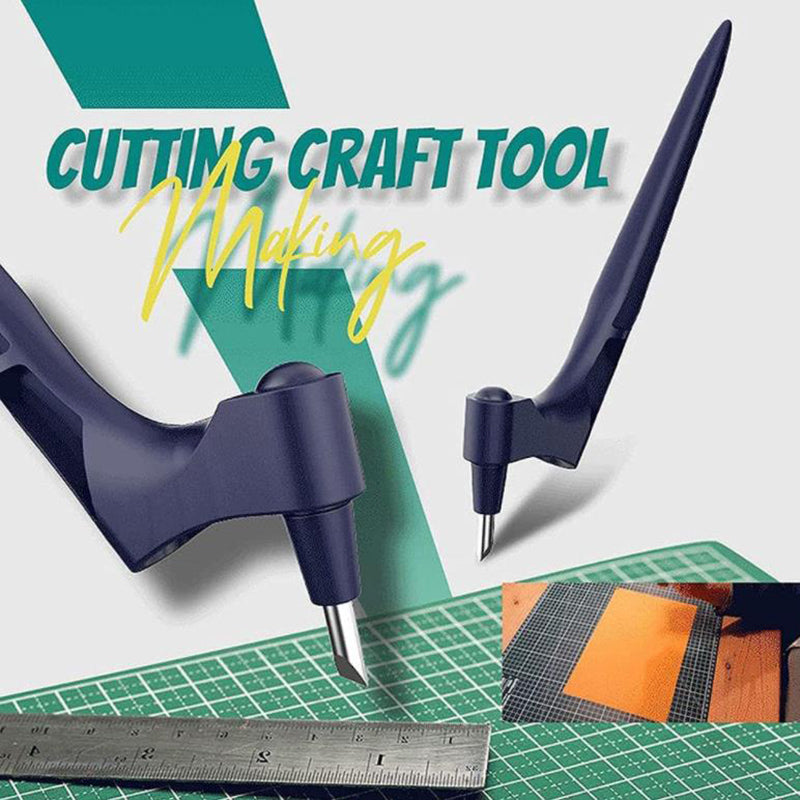 360-Degree Rotating Craft Cutting Tool with 30° Stainless Steel Blade - Green - view 2