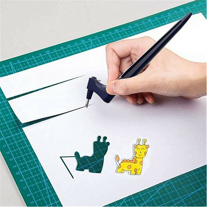 360-Degree Rotating Craft Cutting Tool with 30° Stainless Steel Blade - Green - view 6