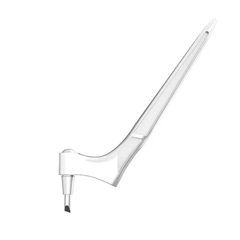 360-Degree Rotating Craft Cutting Tool with 30° Stainless Steel Blade - White
