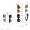 360 Degree Rotating Eyeglasses Display Stand, Clear Acrylic Desktop Holder - 1 Layer - view 3