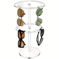 360 Degree Rotating Eyeglasses Display Stand, Clear Acrylic Holds 24 Pairs - 2 Layers