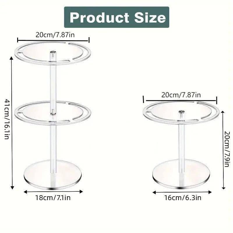 360 Degree Rotating Eyeglasses Display Stand, Clear Acrylic Holds 24 Pairs - 2 Layers - view 4