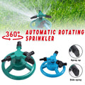 360 Degree Rotating Garden Sprinkler with Three Spray Arms - Blue - view 2