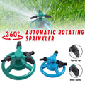 360 Degree Rotating Garden Sprinkler with Three Spray Arms - Green - view 2