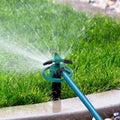 360 Degree Rotating Garden Sprinkler with Three Spray Arms - Green - view 5