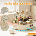 360 Degree Rotating Kitchen Spice Rack Organiser with Guardrail