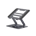 360 Degree Rotating Laptop Stand, Adjustable 4.5-31 cm, Foldable - Dark Grey