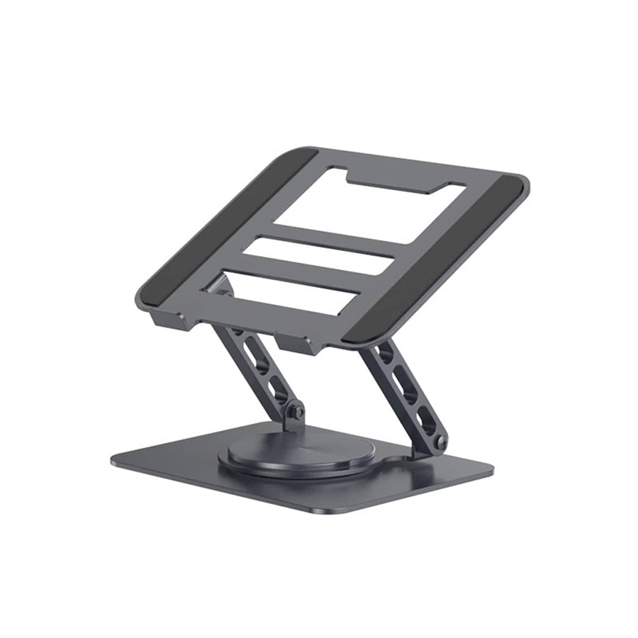 360 Degree Rotating Laptop Stand, Adjustable 4.5-31 cm, Foldable - Dark Grey