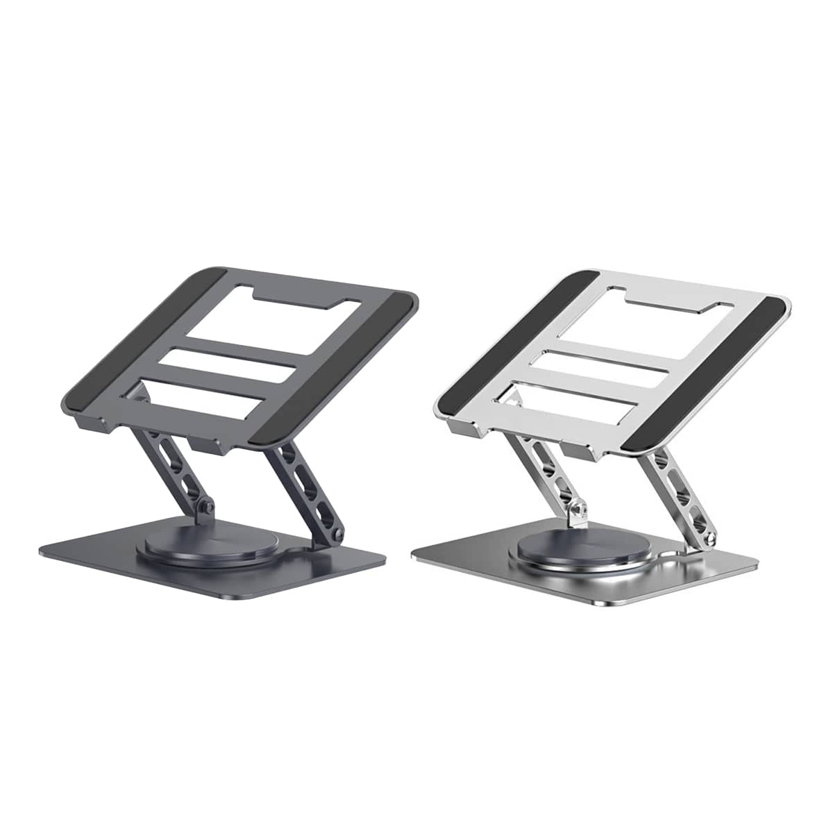 360 Degree Rotating Laptop Stand, Adjustable 4.5-31 cm, Foldable - Dark Grey - view 3