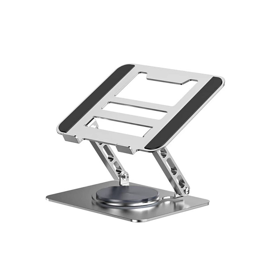 360 Degree Rotating Laptop Stand, Adjustable 4.5-31 cm, Foldable - Silver