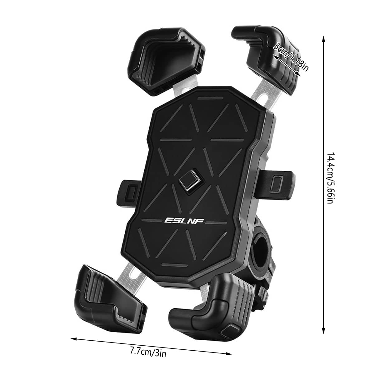 360 Degree Rotating Phone Holder Handlebar Mount for Motorcycles and Bicycles - view 3