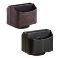 360 Degree Rotating Remote Control Holder, Faux Leather Desk Organiser - Black - view 3