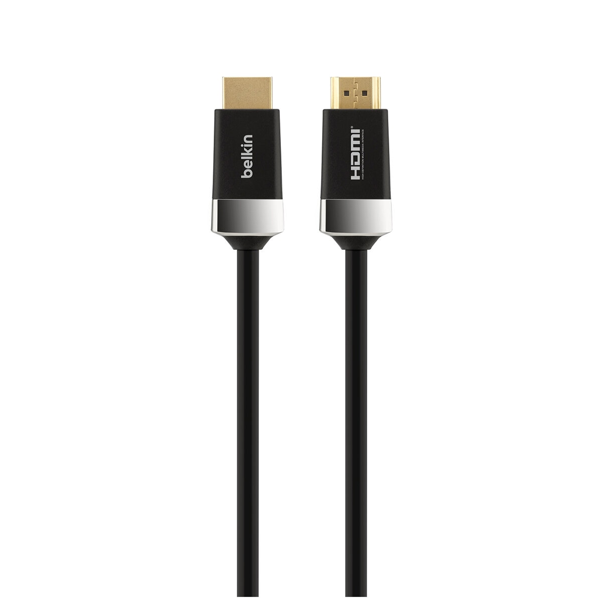 Belkin HDMI Cable AV10050BT1M 4K 1M Black - 1080p Full HD/3D, 4K UHD @60Hz + HDR, 18Gbps, 7.1 Surround Sound - SuperSaverAU - view 1