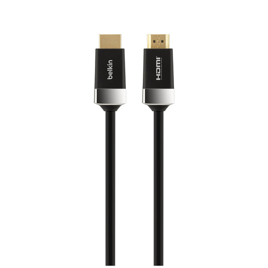 Belkin HDMI Cable AV10050BT1M 4K 1M Black - 1080p Full HD/3D, 4K UHD @60Hz + HDR, 18Gbps, 7.1 Surround Sound