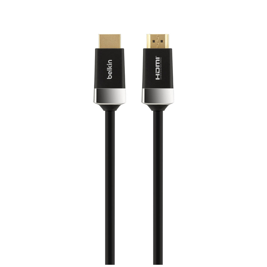 Belkin HDMI Cable AV10050BT1M 4K 1M Black - 1080p Full HD/3D, 4K UHD @60Hz + HDR, 18Gbps, 7.1 Surround Sound - SuperSaverAU - view 1