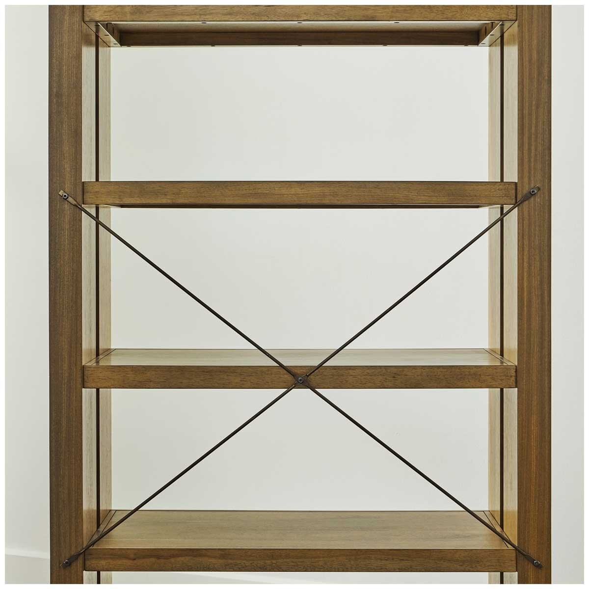 Universal Broadmoore Bookcase W 965 x H 1651 mm, Adjustable Shelves, Rubberwood - SuperSaverAU - view 6