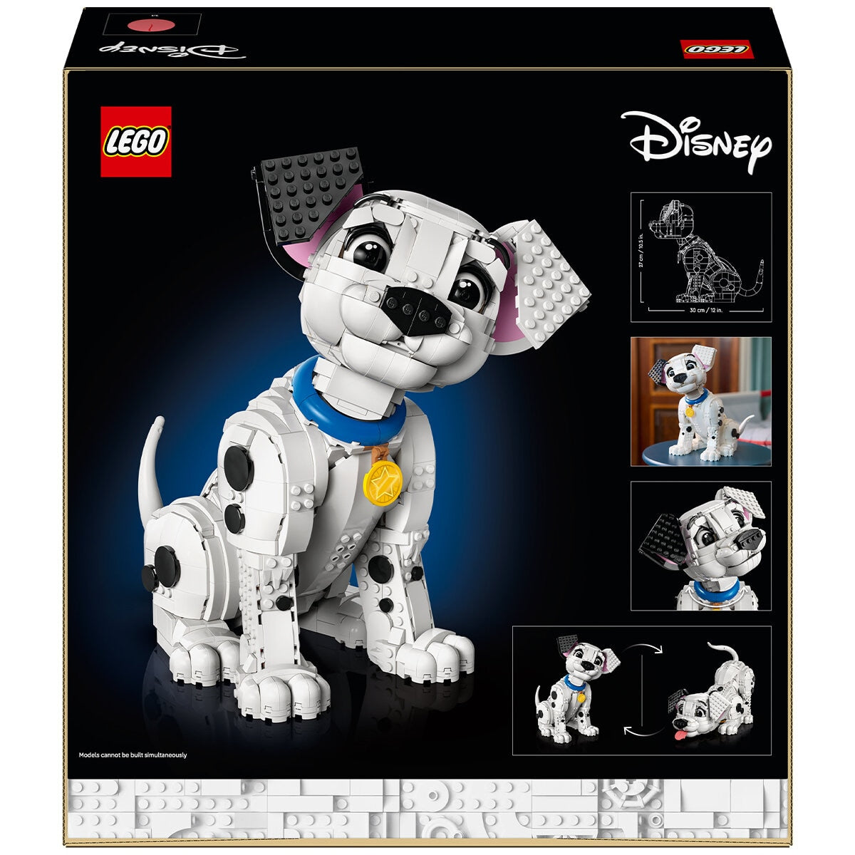 LEGO Disney 101 Dalmatians Puppy 43269 Building Set | Customisable Dalmatian | 1,722 Pieces | Nostalgic Gift for Disney Fans