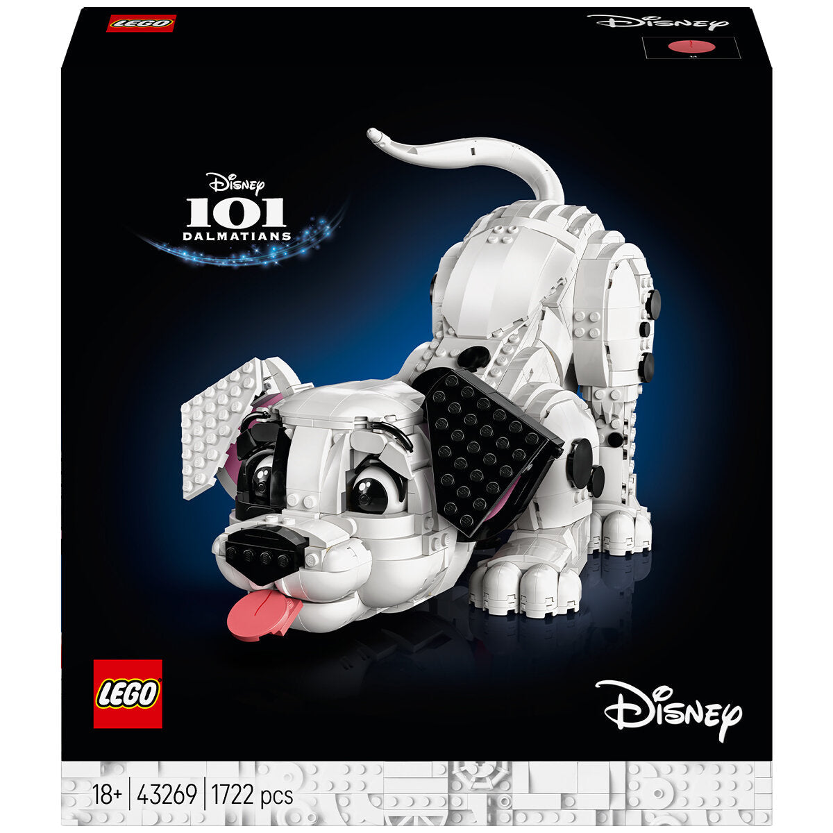 LEGO Disney 101 Dalmatians Puppy 43269 Building Set | Customisable Dalmatian | 1,722 Pieces | Nostalgic Gift for Disney Fans