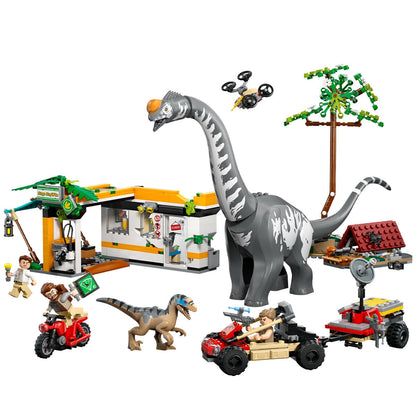 LEGO Jurassic World Raptor And Titanosaurus Tracking Mission 76973 Building Kit with 582 Pieces, Dinosaur Figures, and Interactive Play Options