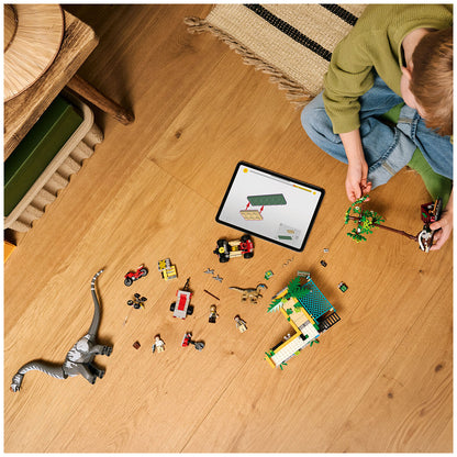 LEGO Jurassic World Raptor And Titanosaurus Tracking Mission 76973 Building Kit with 582 Pieces, Dinosaur Figures, and Interactive Play Options