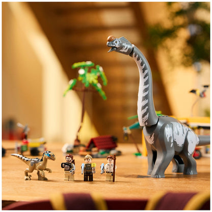 LEGO Jurassic World Raptor And Titanosaurus Tracking Mission 76973 Building Kit with 582 Pieces, Dinosaur Figures, and Interactive Play Options