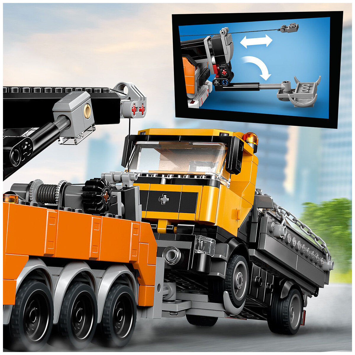 LEGO City Heavy-Duty Recovery Tow Truck With Crane 60467, 793 Pieces, Ages 8+, Working Crane, Winch, Dump Truck, 3 Minifigures - SuperSaverAU - view 5