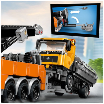 LEGO City Heavy-Duty Recovery Tow Truck With Crane 60467, 793 Pieces, Ages 8+, Working Crane, Winch, Dump Truck, 3 Minifigures