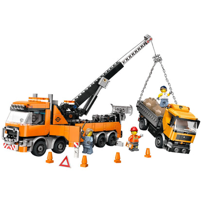 LEGO City Heavy-Duty Recovery Tow Truck With Crane 60467, 793 Pieces, Ages 8+, Working Crane, Winch, Dump Truck, 3 Minifigures