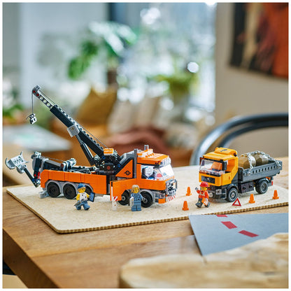 LEGO City Heavy-Duty Recovery Tow Truck With Crane 60467, 793 Pieces, Ages 8+, Working Crane, Winch, Dump Truck, 3 Minifigures