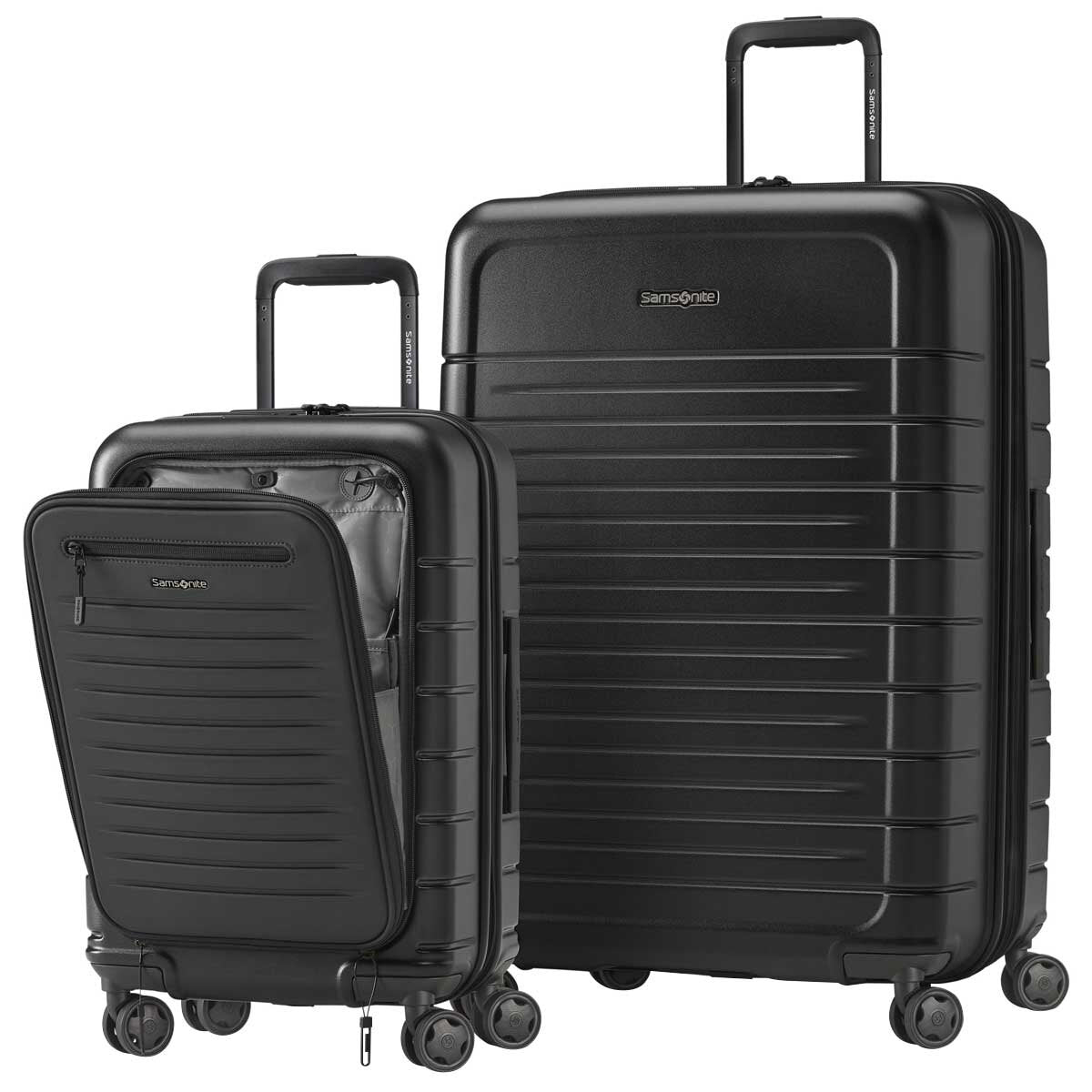 Samsonite Variate 2 Piece Luggage Set Black, Large & Carry On, TSA Lock, 10 Year Warranty - SuperSaverAU - view 2