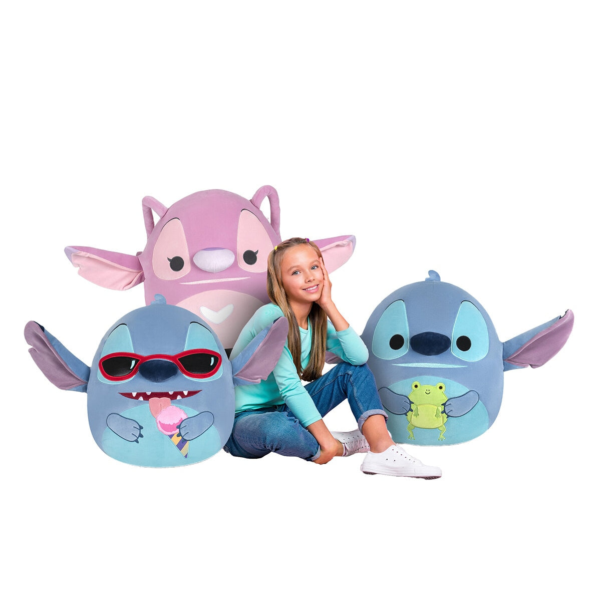 Squishmallows Disney Stitch Jumbo Plush 50.8cm Holding Frog - Soft, Collectible, Authentic Toy