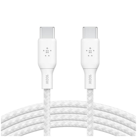 Belkin BoostCharge 3M USB-C to USB-C Cable White - CAB014BT3MWH - SuperSaverAU - view 1