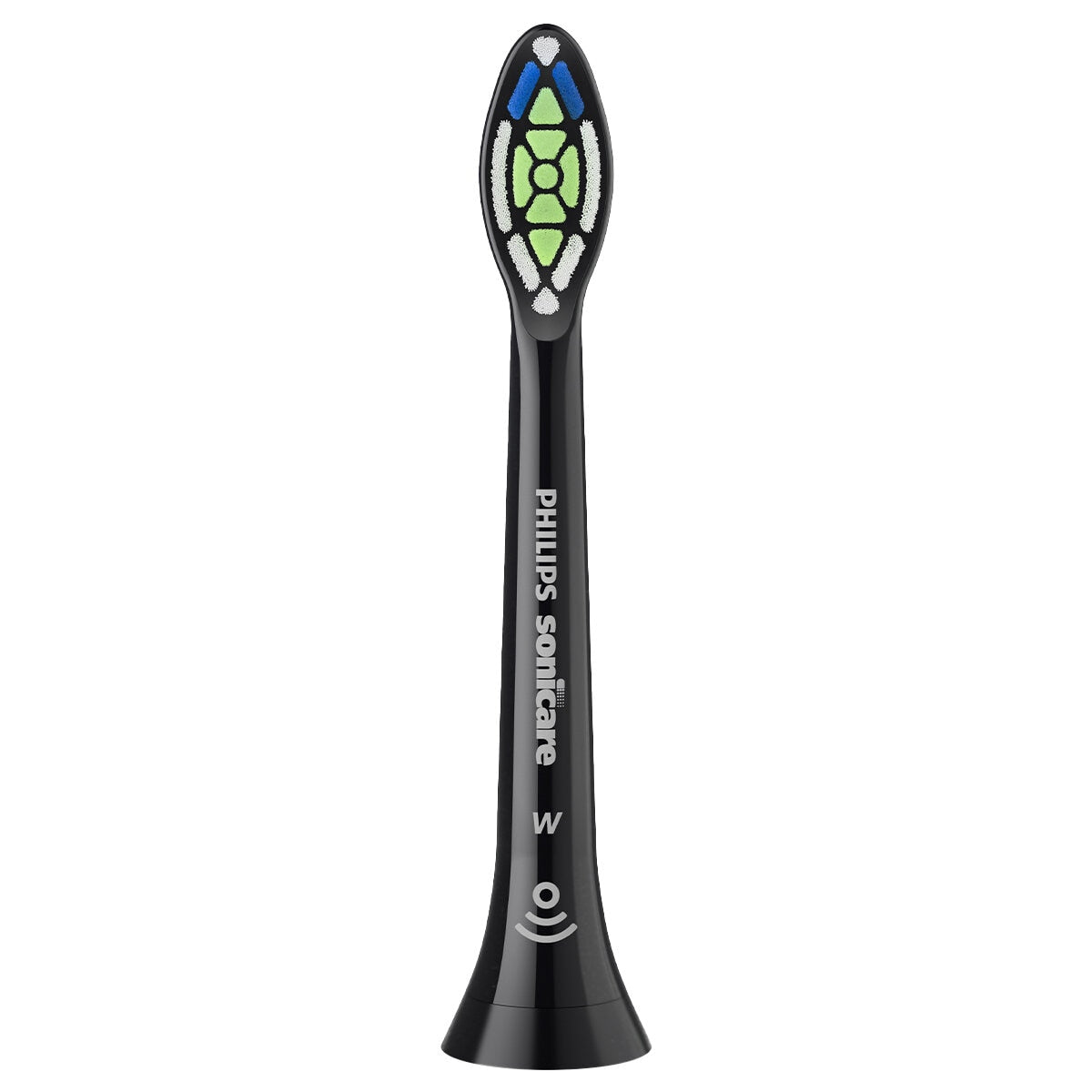 Philips Sonicare W2 Optimal Standard Brush Heads 8 Pack Black - Removes Plaque, Whitens Teeth, BrushSync Technology