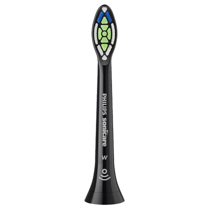 Philips Sonicare W2 Optimal Standard Brush Heads 8 Pack Black - Removes Plaque, Whitens Teeth, BrushSync Technology