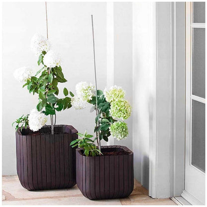 Keter Cube Planter Small And Medium 2 Piece Set - Weatherproof, UV Protected, Matte Finish, No Assembly Required